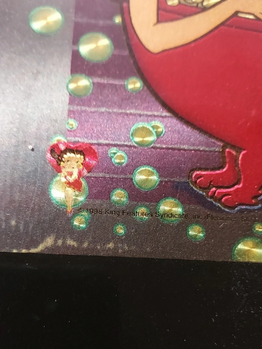 Vintage 1998 Betty Boop Bubbles Wall Clock Collectible